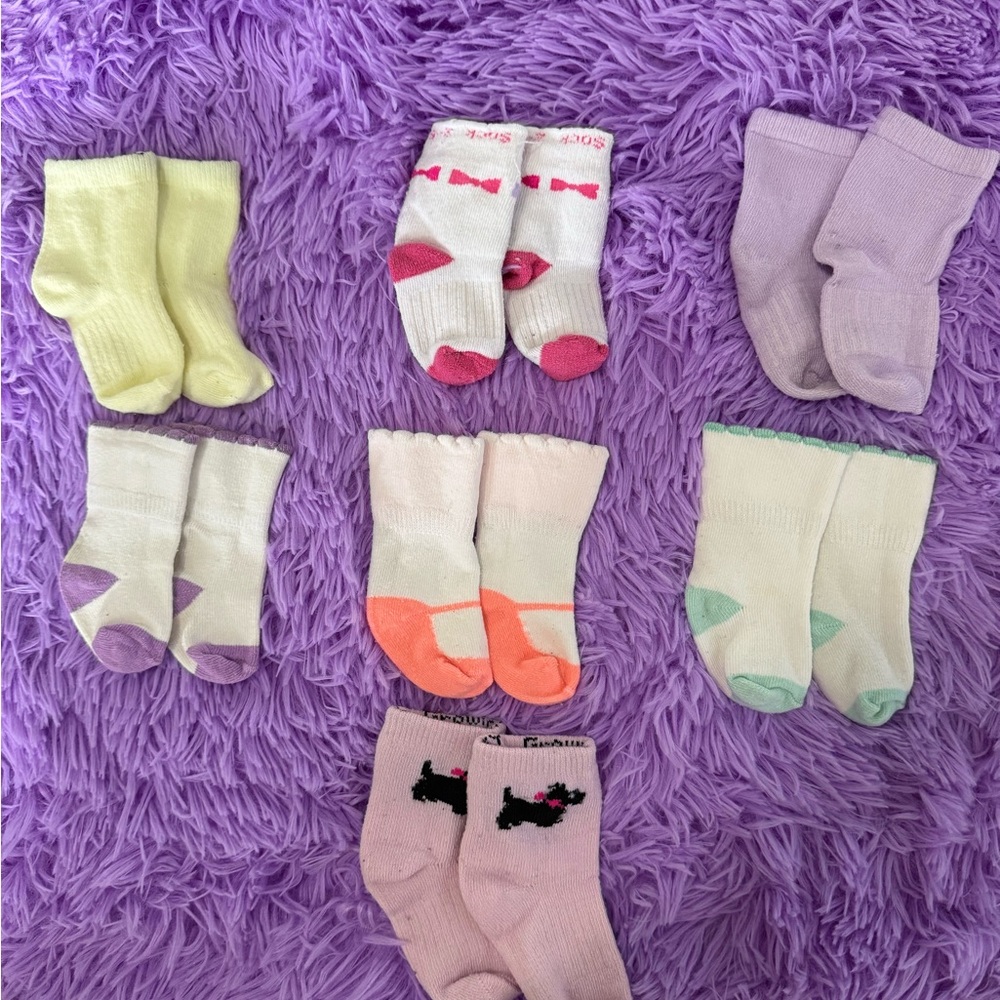 Assorted Colorful Baby Socks Set - Preloved